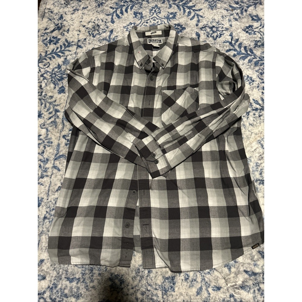 Mens 40 Grit Duluth Trading Shirt Sz 3XLl long sleeve 40 Grit Green Plaid